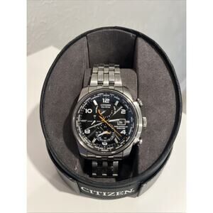 Citizen Eco Drive HB20-087104 World Chronograph AT Atomic Radio Controlled Watch